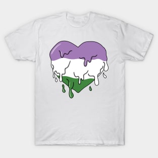 Melting genderqueer heart T-Shirt